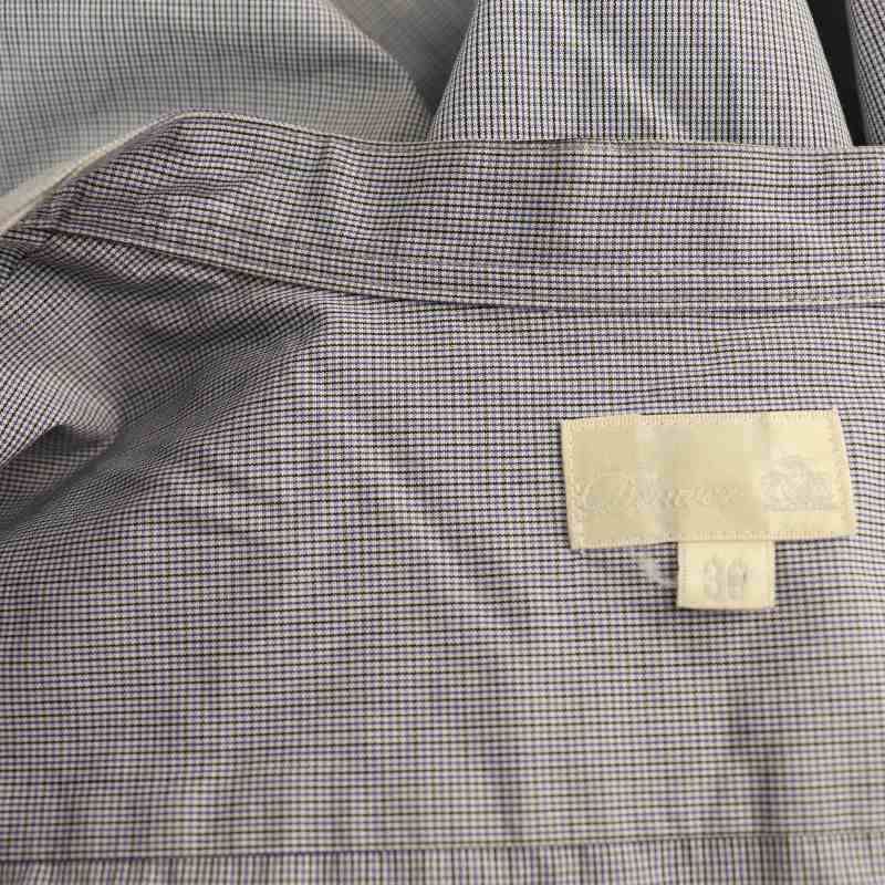 未使用級☆Drawer ドゥロワー スタンドフリルシャツ コットン チェック M 未使用級☆Drawer ドゥロワー スタンドフリルシャツ コットン