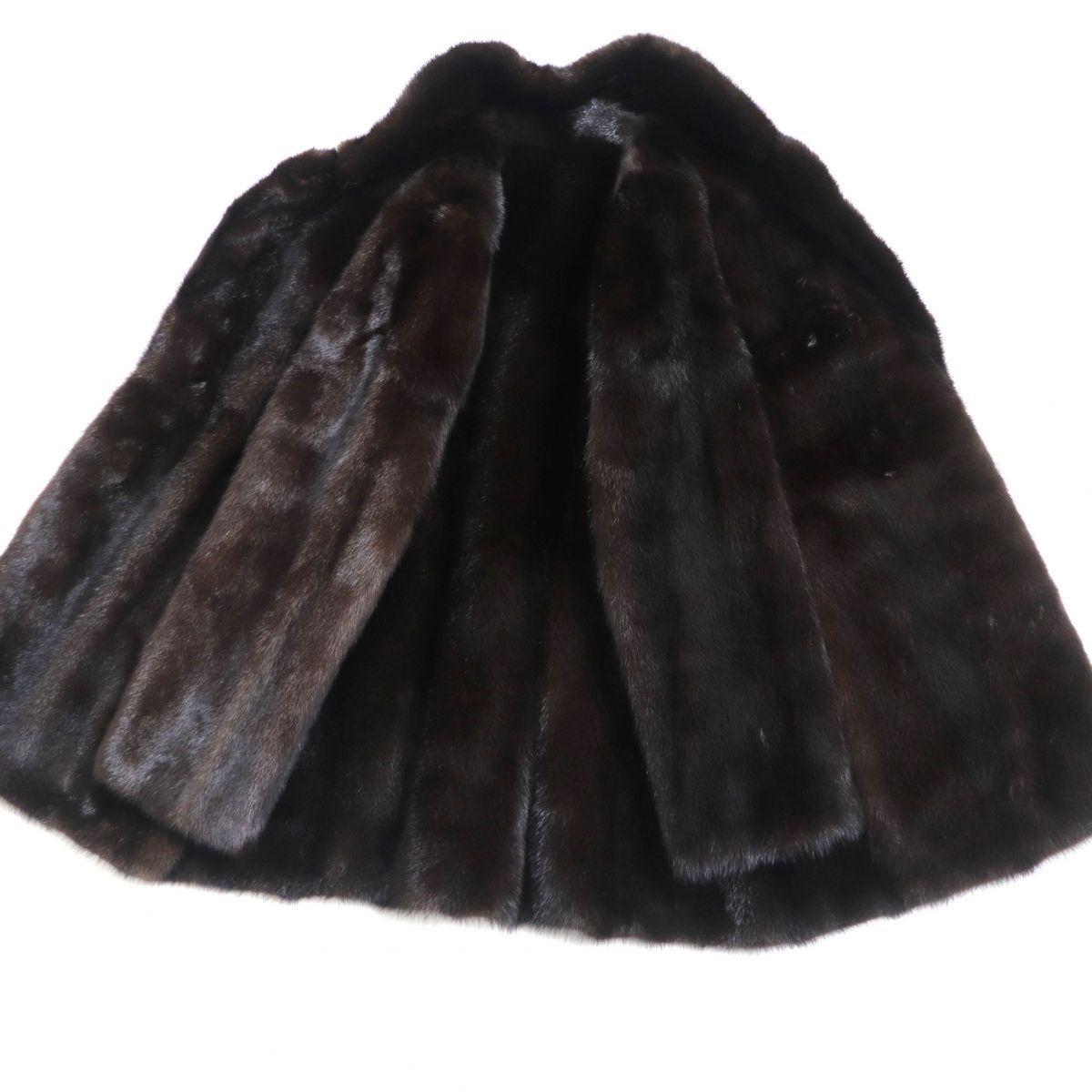極美品▽MOONBAT ムーンバット MINK ミンク 本毛皮コート ダーク 極美品▽MOONBAT ムーンバット MINK ミンク 本毛皮コート ダーク