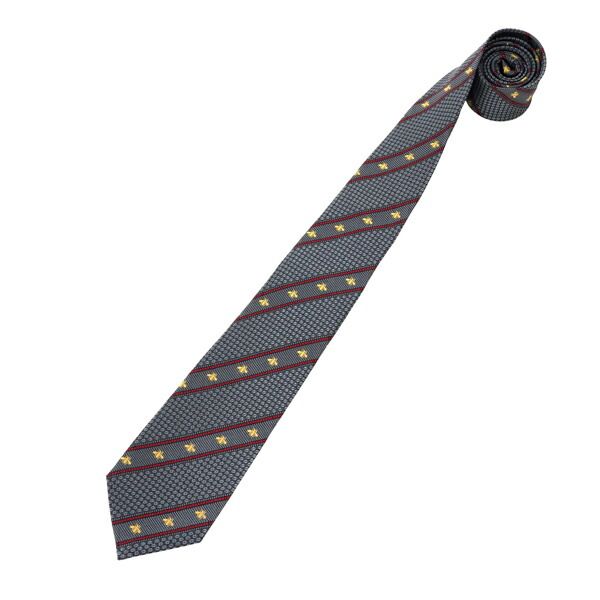 新品 グッチ GUCCI ネクタイ ビーウェブ付き グレー/レッド - メルカリ 