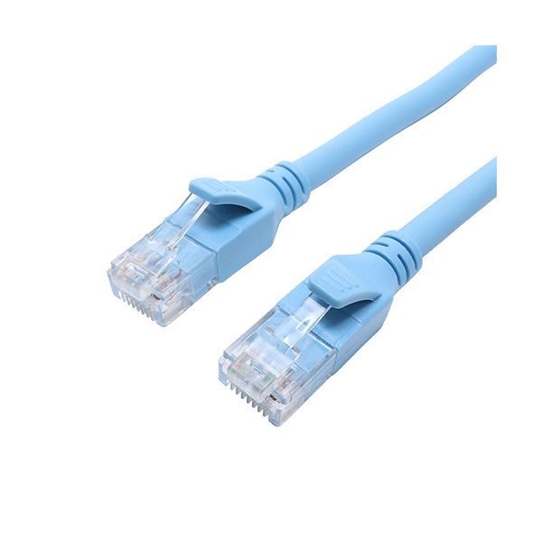 まとめ ナカバヤシ ミヨシCAT.6A LANケーブル スタンダード ブルー 3m C6A-03BL 1本 ×5セット
