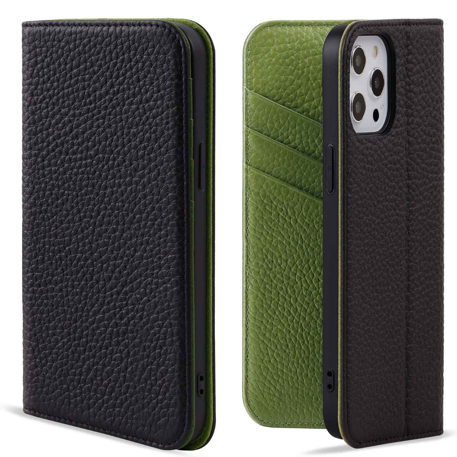 【新着商品】アイフォン ブック型 横置き 12Pro/12対応 マグネット 携帯ケース 6.1インチ カード入れ 耐汚れ 耐衝撃 シュリンクレザー レザーケース Pro 12 iphone iPhone スマホケース 12Pro 本革 手帳