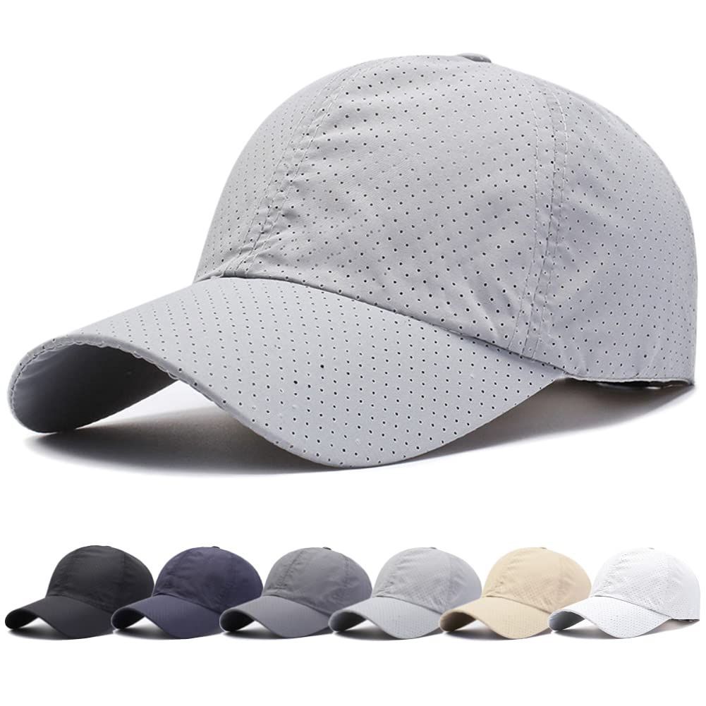 ホワイト  キャップ メンズ メッシュ 通気性 UVカット 帽子　男女兼用  B
