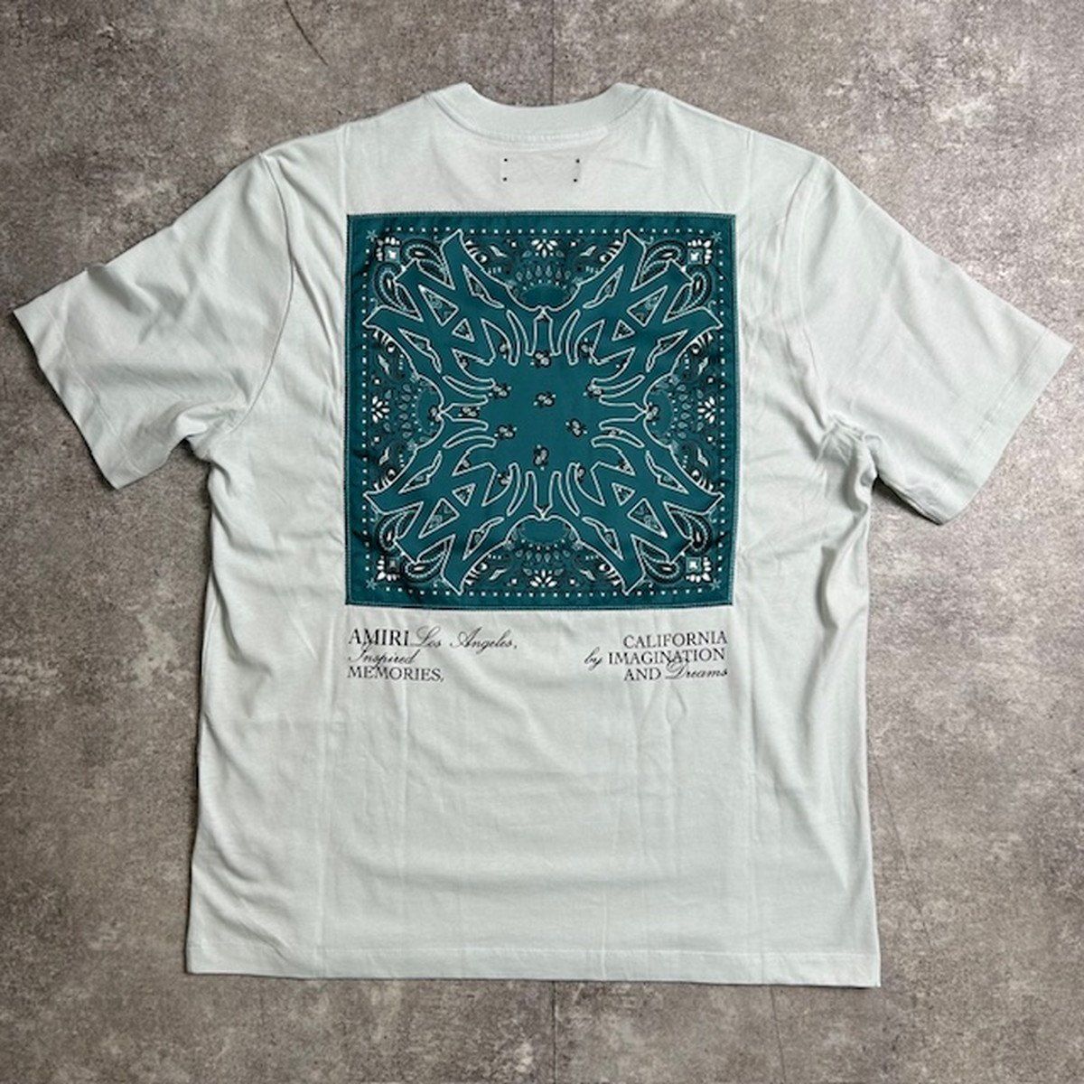 【大人気】AMIRI MA バンダナ シルク アップリケ T シャツ 大人気】AMIRI MA バンダナ シルク アップリケ T シャツ (AMIRI