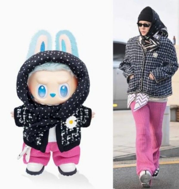 スーパーセール 半額タイムセール 未使用品 ぬいぐるみ用服 LABUBU BIGBANG G-DRAGON ジヨン着用風 アイドル