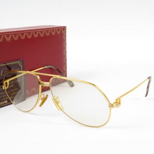 Cartier カルティエ　トリニティ　眼鏡　メガネ　ゴールドフレーム