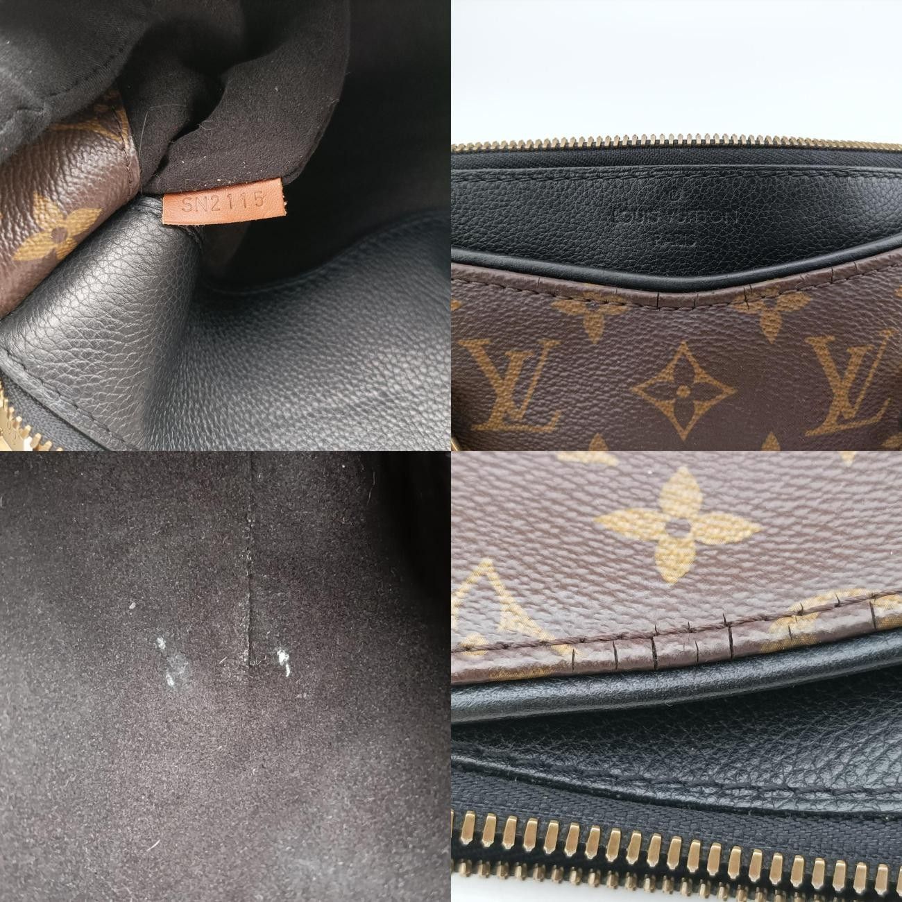 ブラウン系×ノワールモノグラムキャンバス×カーフレザーM41064SN2115