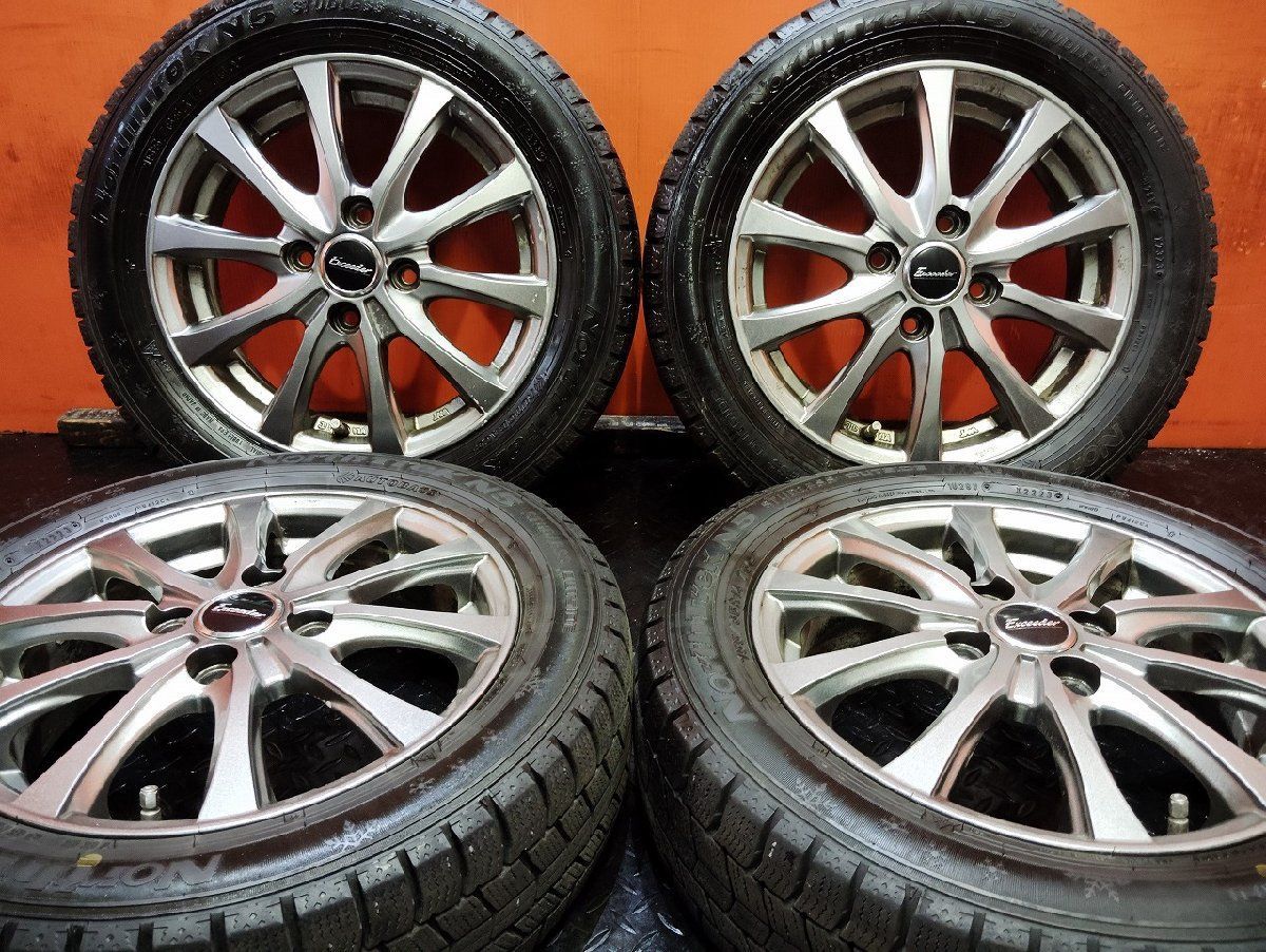 North Trek N5 155 65R14 スタッドレス HOT STAFF Exceeder 14インチ 4.5J4HPCD100 45 23年製 バリ溝 タント N-BOX等 KTO545