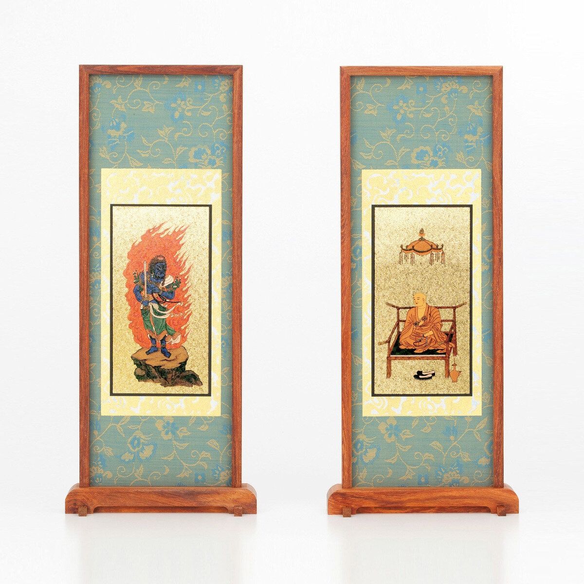 スタンド掛軸 真宗（西）両脇 中 スタンド掛軸 想雲 -そううん- ウォールナット⁄ナチュラル 合幅 各宗用