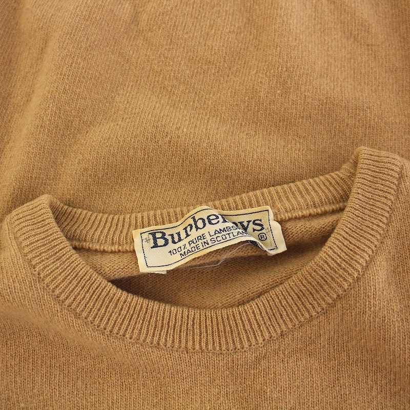 バーバリーズ Burberrys セーター ニット ラムウール 長袖 茶
