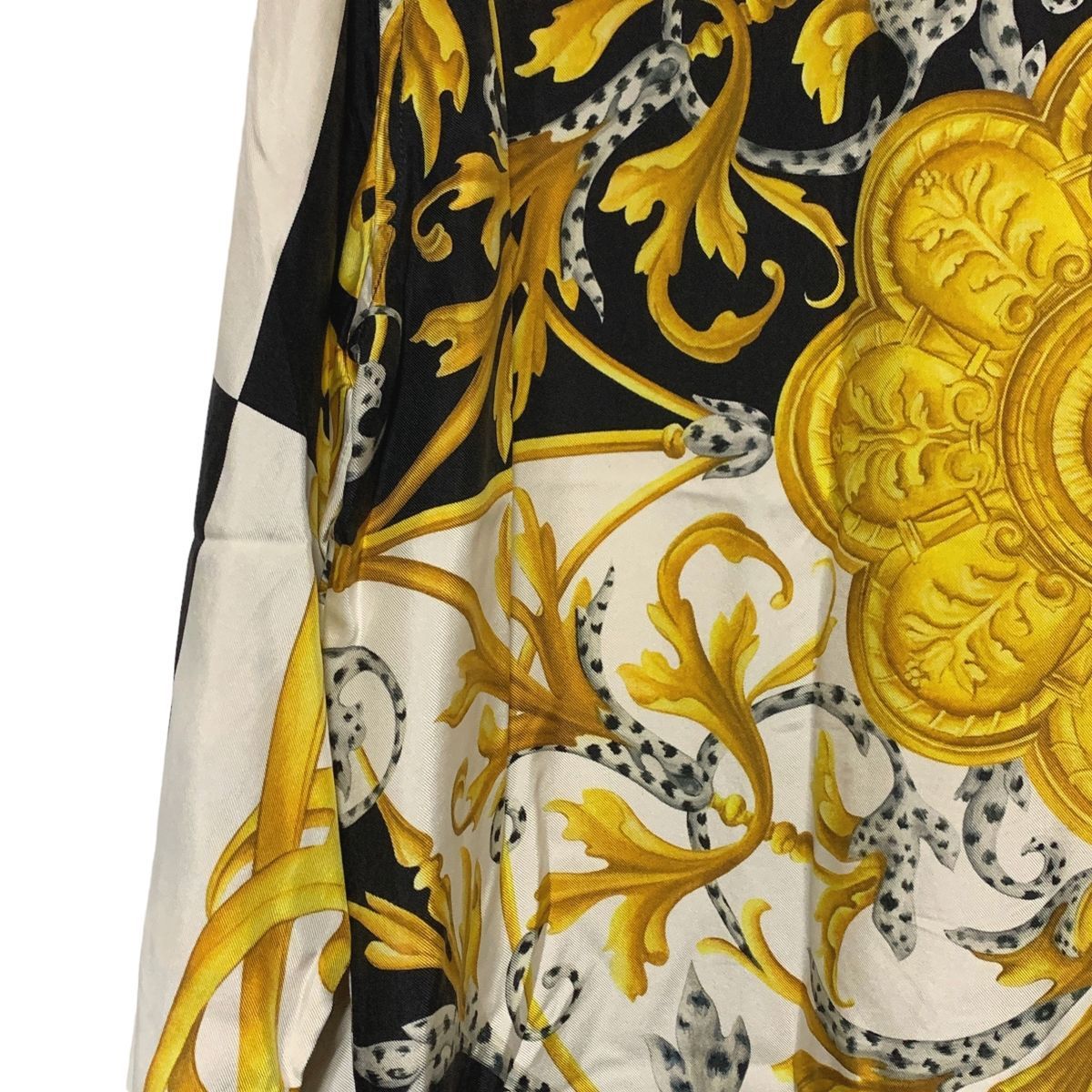 中古】 VERSACE ヴェルサーチ バロック総柄 シルク シャツ A84050