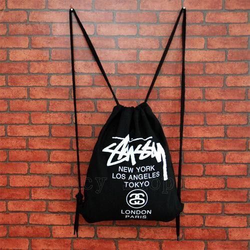 新品】 STUSSY ステューシー ナップサック リュック ブラック