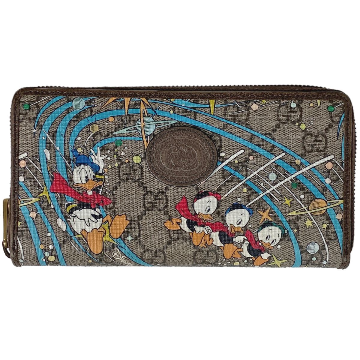 グッチ GUCCI GG柄 ラウンドファスナー 長財布 ディズニーコラボ