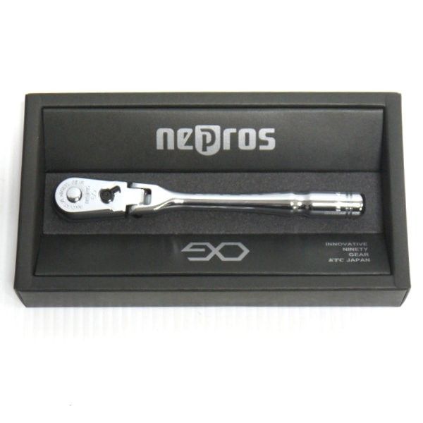 nepros ネプロス 6.3sq. フレックスラチェットハンドル NBR290F 90枚ギア KTC ≡DT4320
