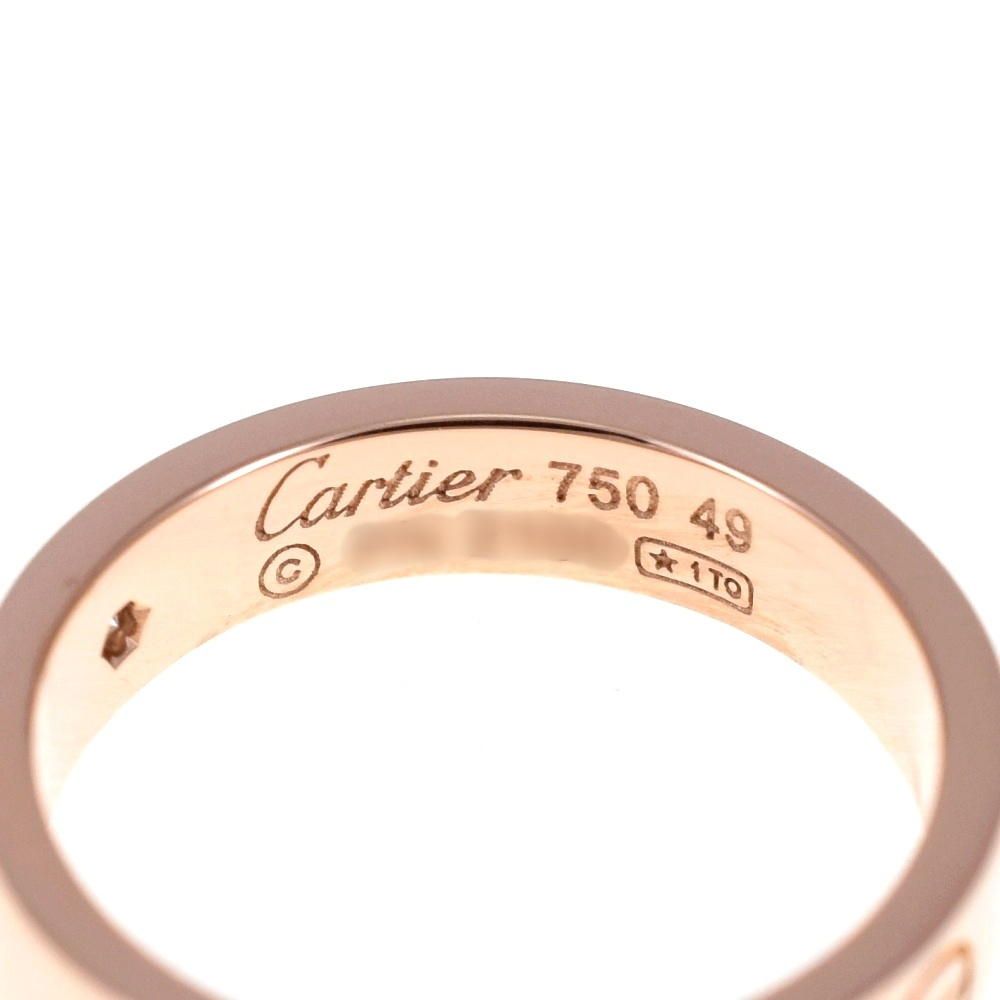 何でも揃う。 カルティエ CARTIER ラブ リング スモールモデル サイズ49|JP9 K18PG ダイヤモンド レディース 袋付き S 139303 簡素な