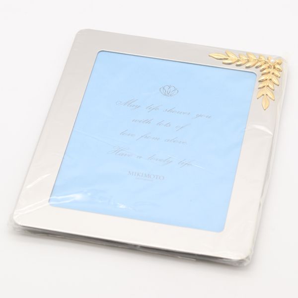 ミキモト 写真立て フォトフレーム パール付き 正方形 箱付き MIKIMOTO