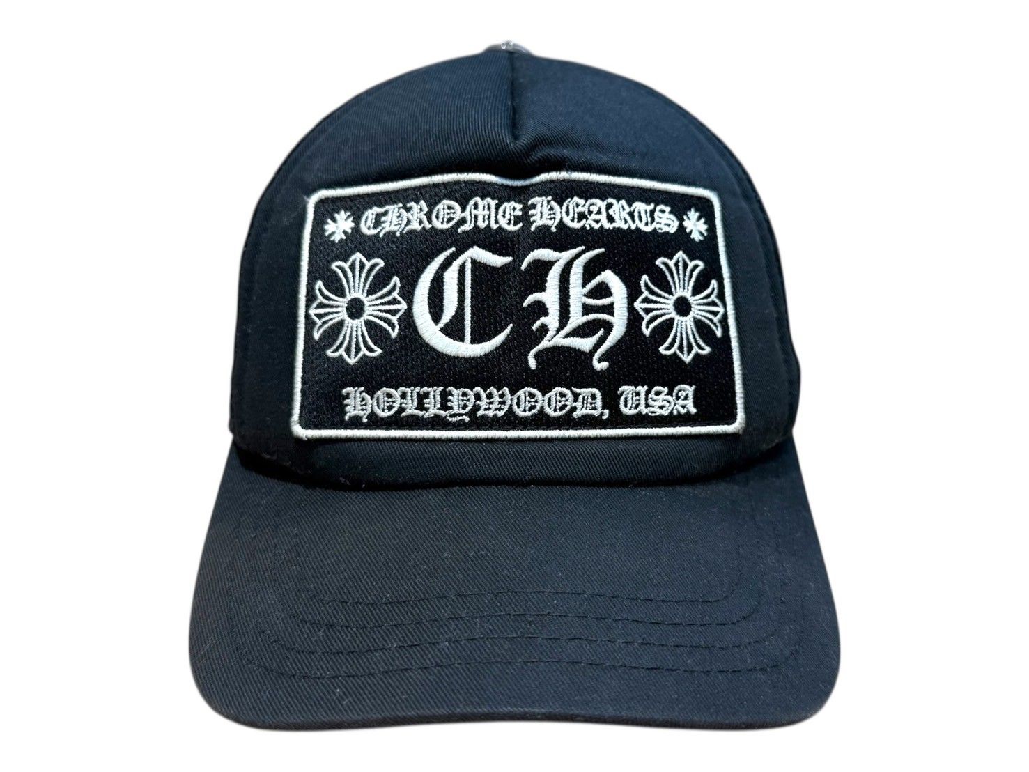CHROME HEARTS クロムハーツ トラッカーキャップ メッシュ 刺繍 OS 53-60 ブラック メンズ|006