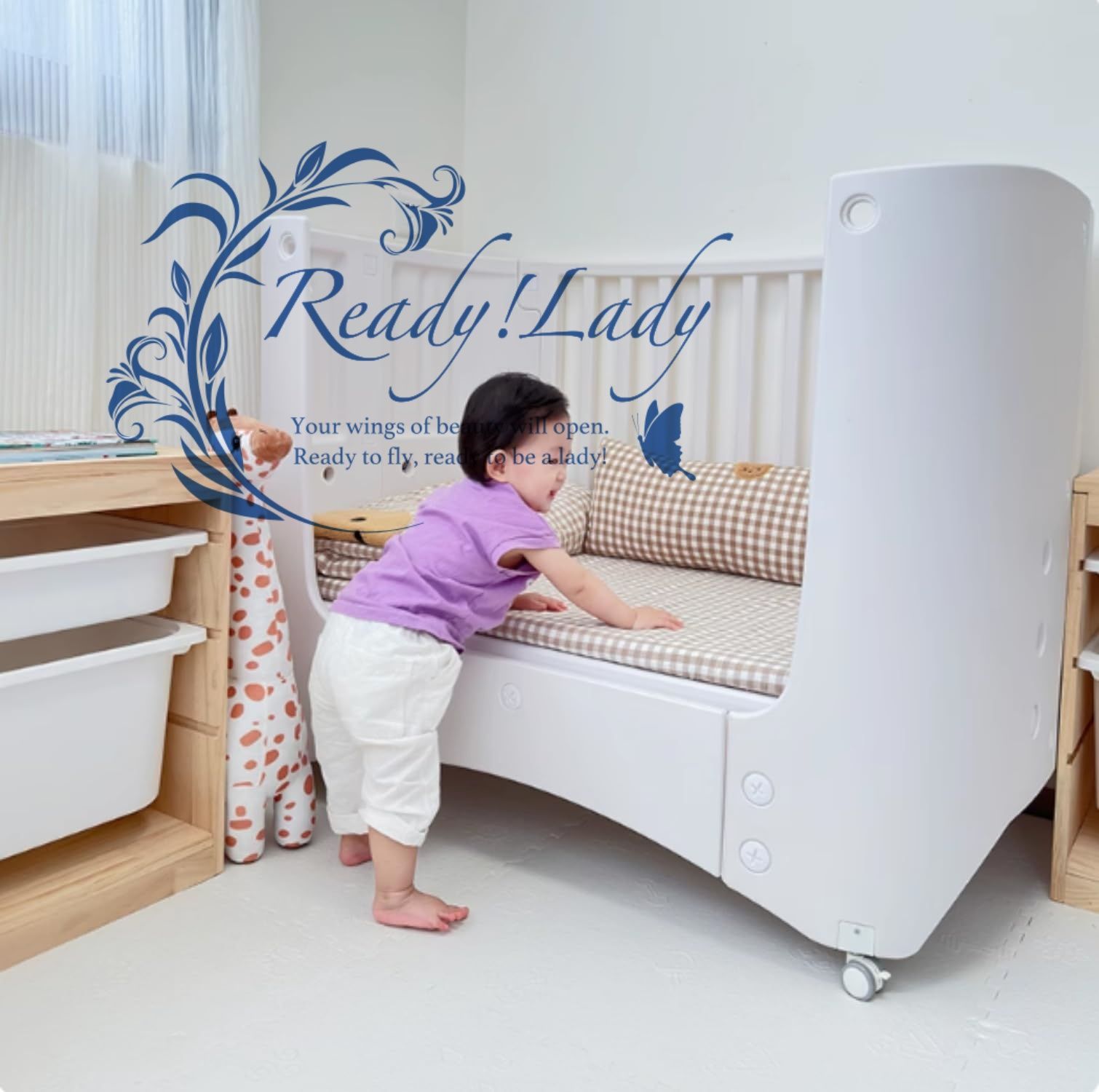 ベビーベッド 新生児 添い寝ベッド 赤ちゃん ベッドインベッド 組み立て簡単 ハイポジションミニベビーベッド アーチ 腰に負担をかけないハイタイプ キャスター マットレス付きベビーベッド高さ調節 な子供用ベッド 裸のベッド アイボリーホワイト