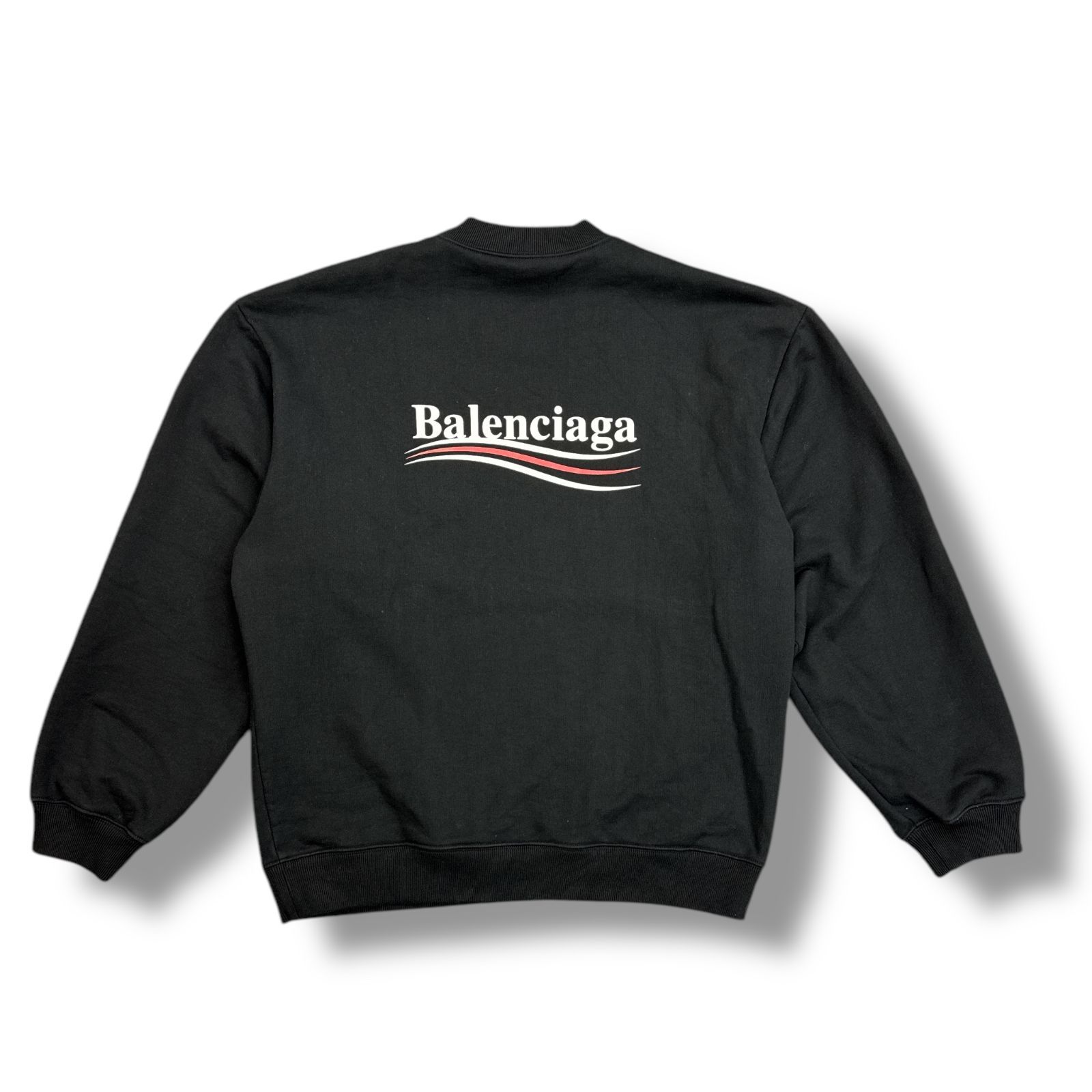 国内正規 BALENCIAGA 18SS POLITICAL CAMPAIGN LOGO SWEATSHIRT 