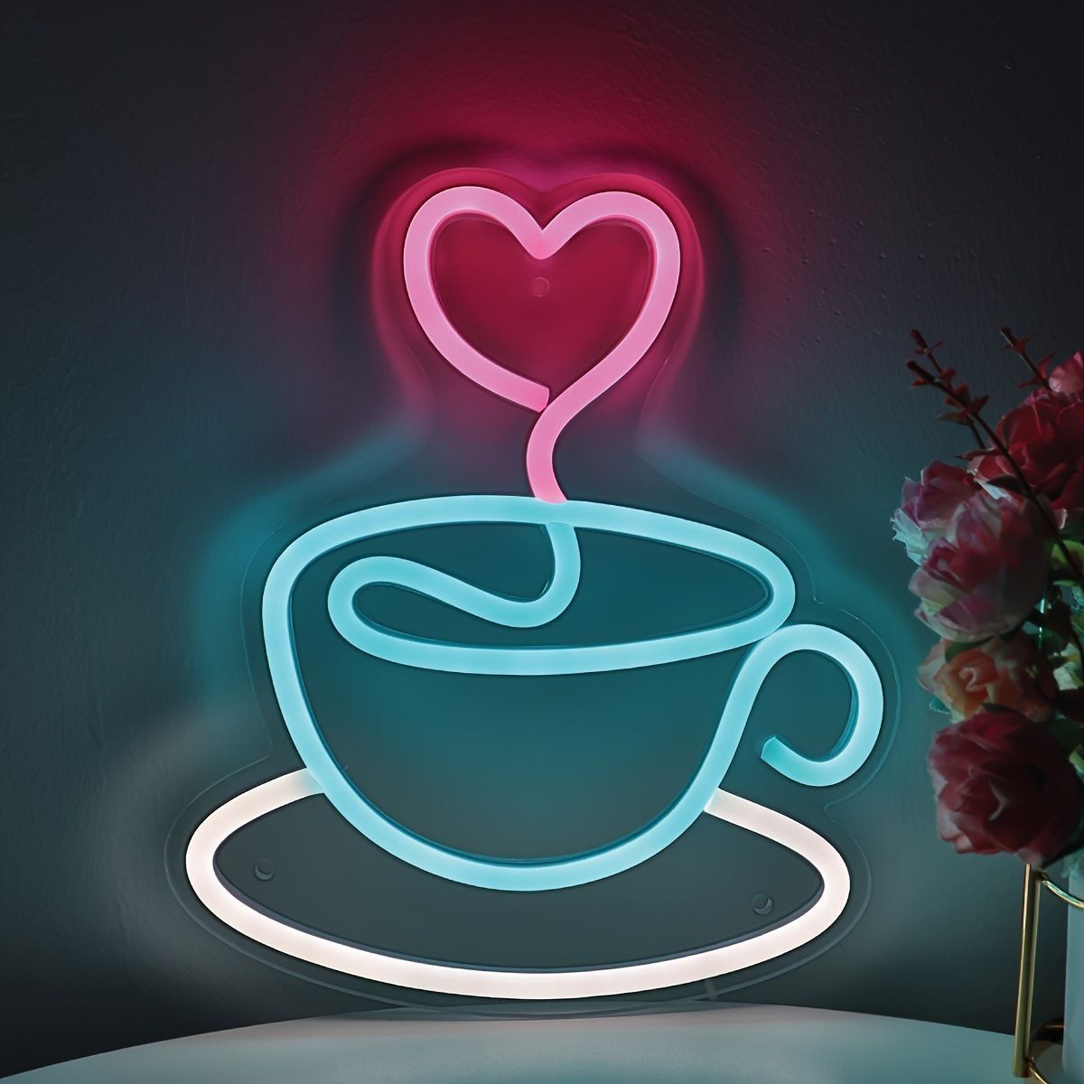 ネオンサインネオン管coffeeオーダーメイドカフェ店舗看板間接照明