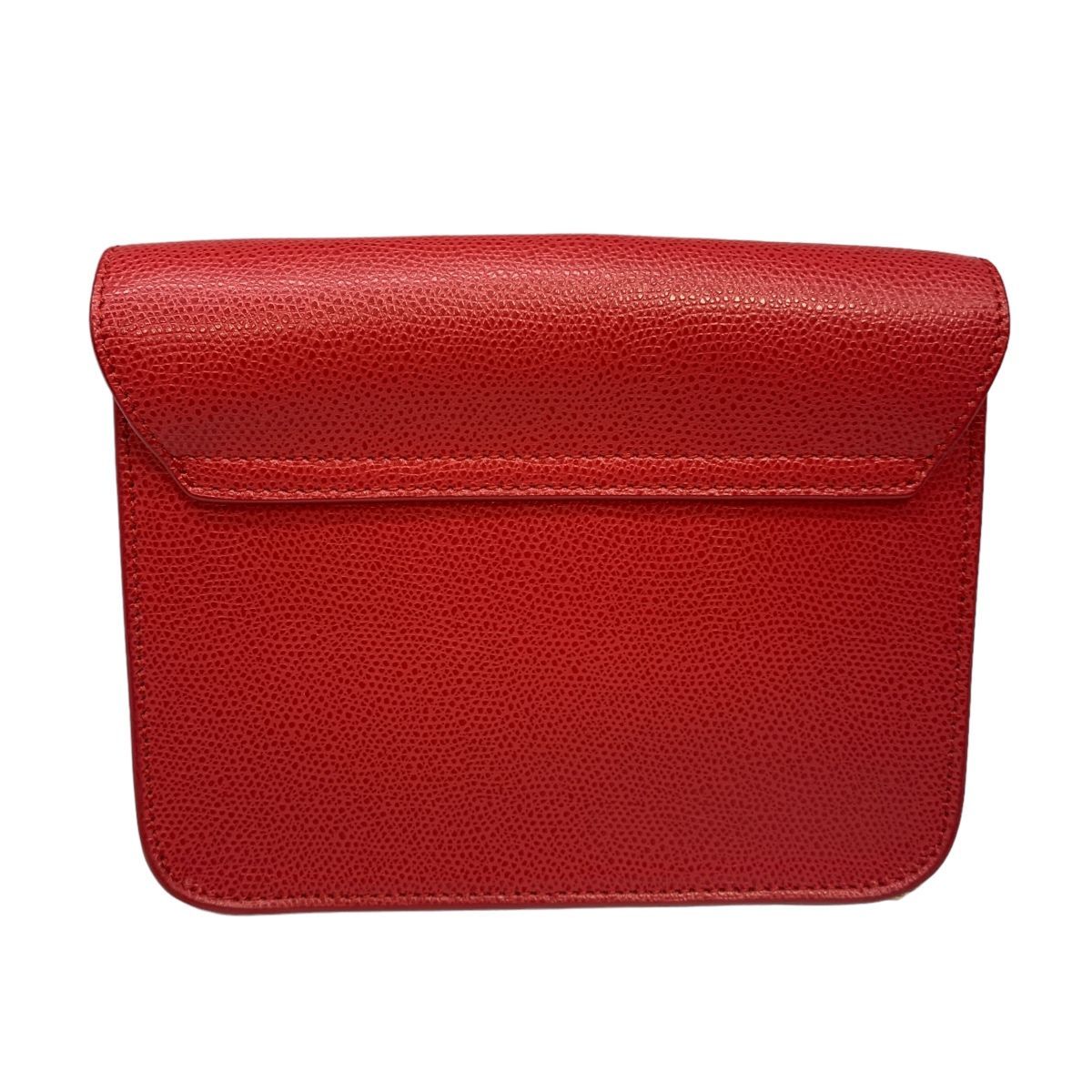 FURLA メトロポリス ミニ チェーン ショルダーバッグ レッド ゴールド 