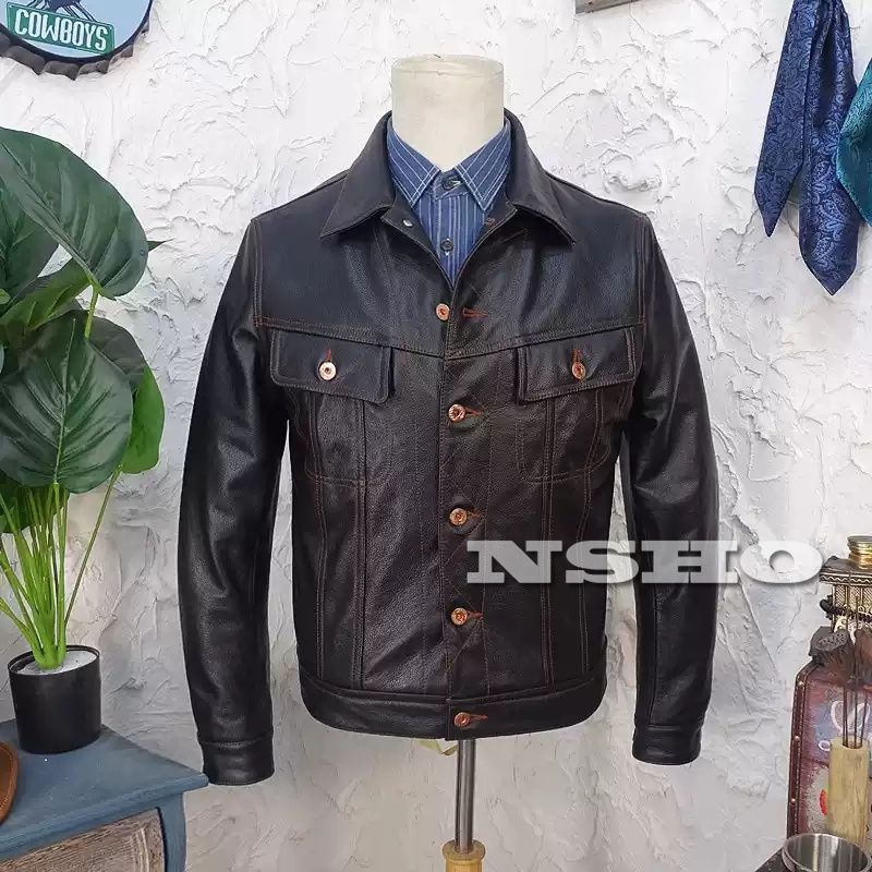カウハイド サードタイプ Gジャン ライダース 革ジャン 通勤 レザージャケット 557 3rd Type オイルレザー 牛革