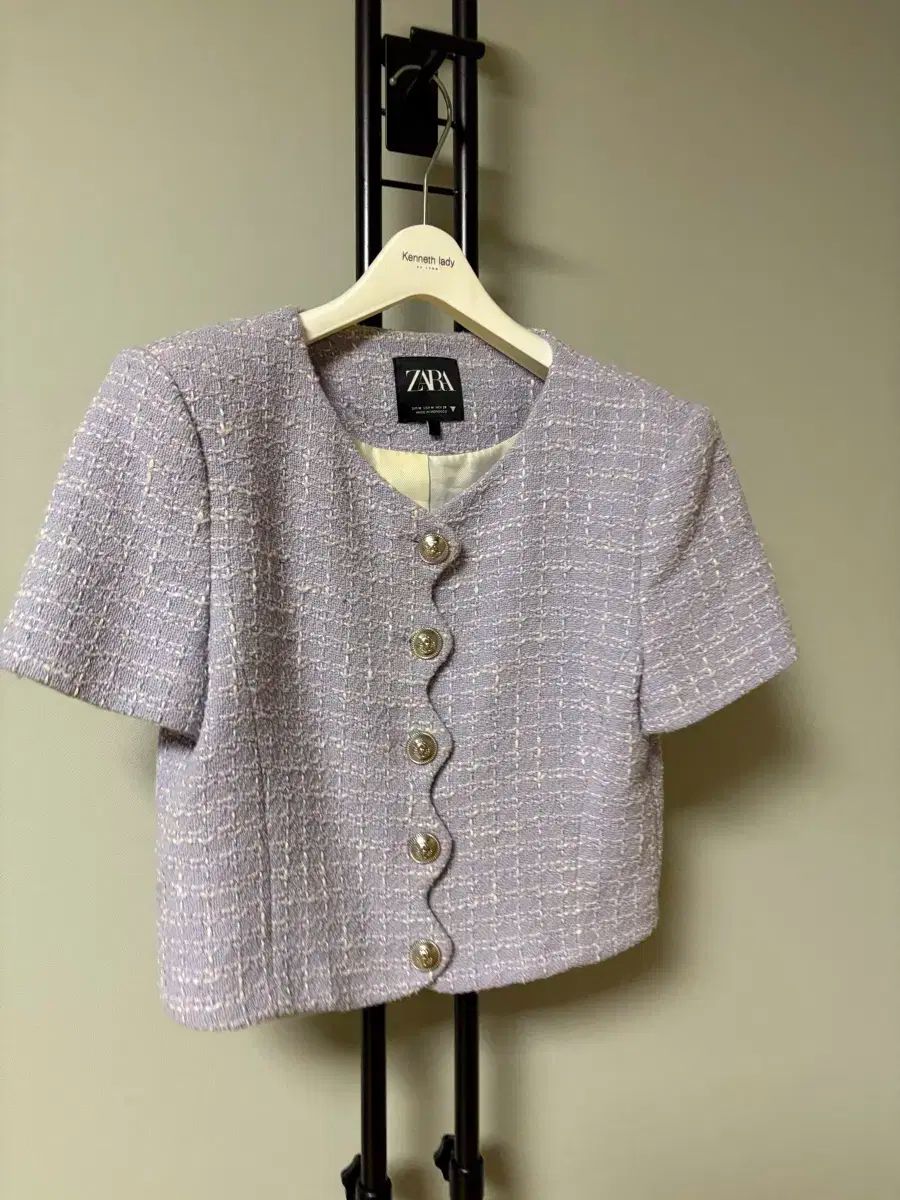 ZARA ツイード　ジャケット 中古・古着通販】ZARA (ザラ) ツイードジャケット ブラック
