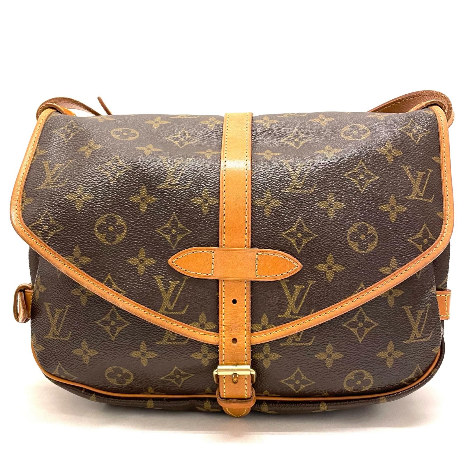 【中古】LOUIS VUITTON | ルイ・ヴィトン ソミュール30　ショルダーバッグ M42256　ブラウン【尾張小牧店】 中古】LOUIS VUITTON | ルイ・ヴィトン ソミュール30 モノグラム