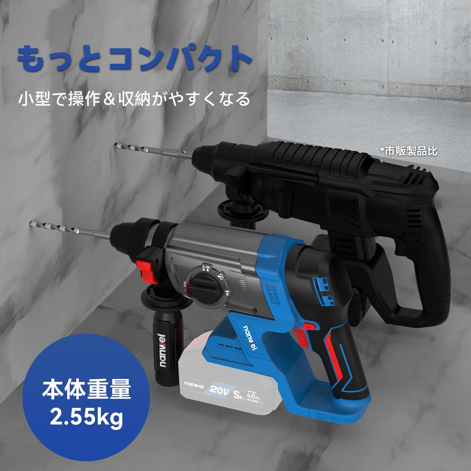 振動ドリルマキタ ハンマードリル小型 マキタ 18V 18mm充電式 