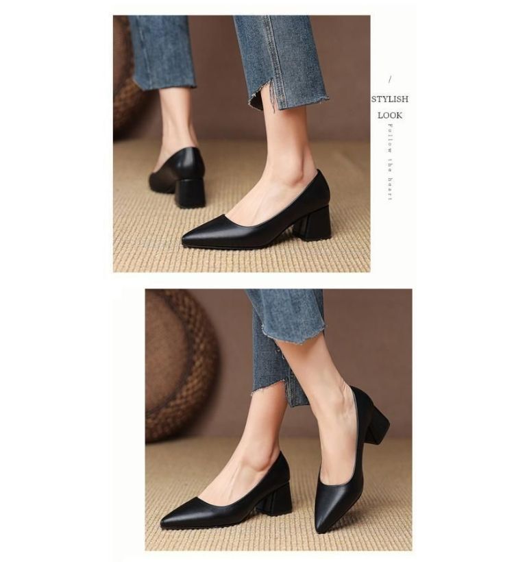 パンプス 痛くない 5.5センチ ヒール チャンキーヒール ふとヒール ハイヒール 走れる 脱げない 疲れない コーデ 春 夏 秋 冬 就活 通勤 オフィス フォーマル
