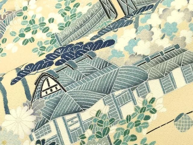 平和屋着物▽豪華色留袖 単衣 友禅 風景文 正絹 逸品 CAAS2455xi