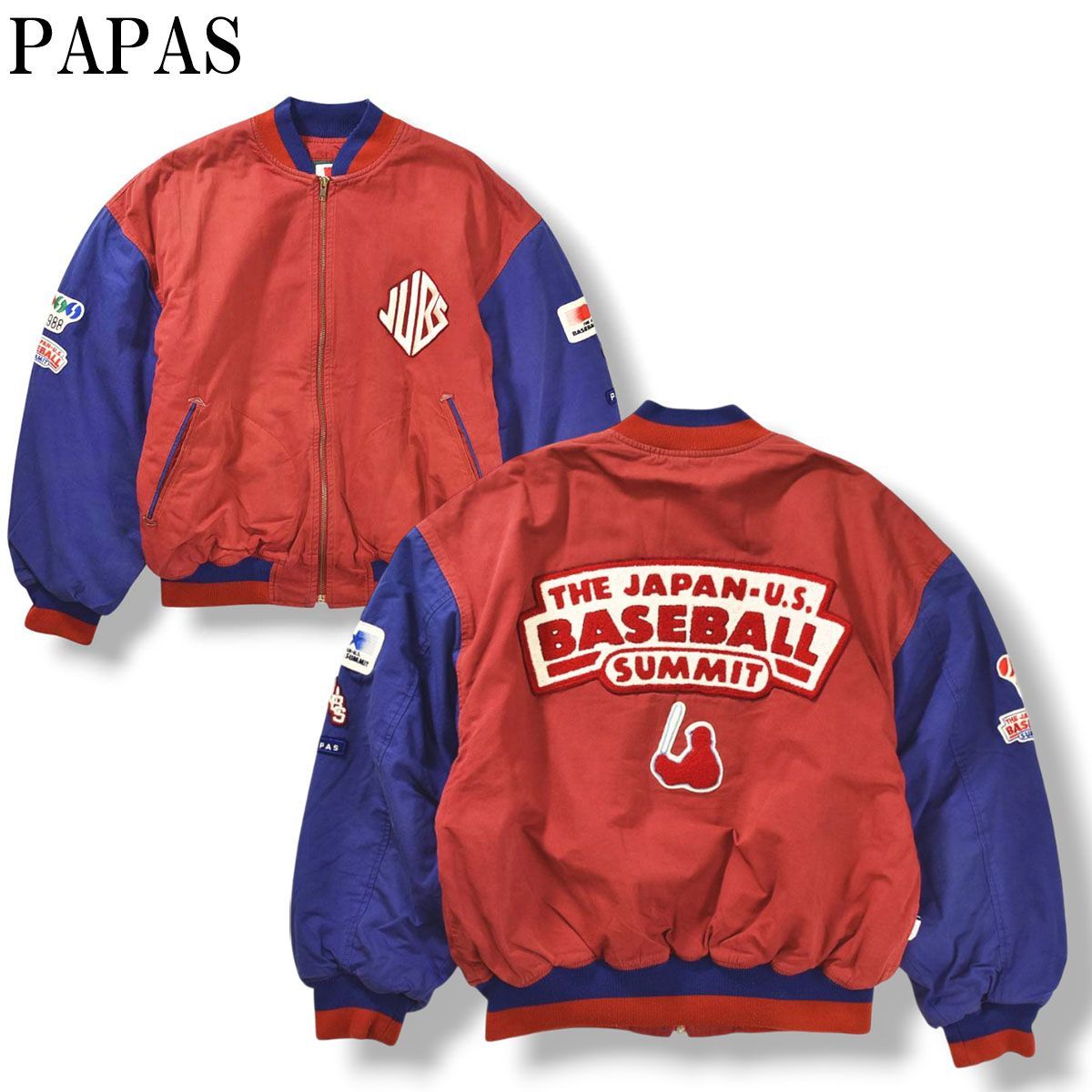 美品 パパス Papas スタジャン ジャケットラムレザー 羊革 LL｜PAPAS