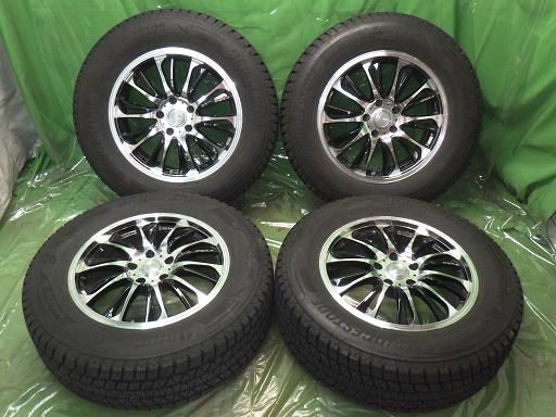 【中古】スタッドレス 19年製 バリ山 Weds レオニス 17インチ ブリヂストン ブリザック