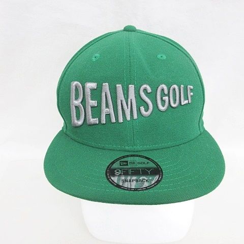 ニューエラ NEW ERA ビームス ゴルフ BEAMS GOLF 9FIFTY フラットキャップ 帽子 小物 ロゴ 刺繍 緑 グリーン