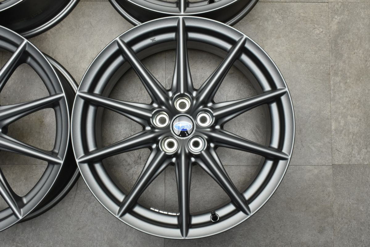 新車外し品】スバル ZD8 BRZ 純正 18in 7.5J +48 PCD100 4本セット 