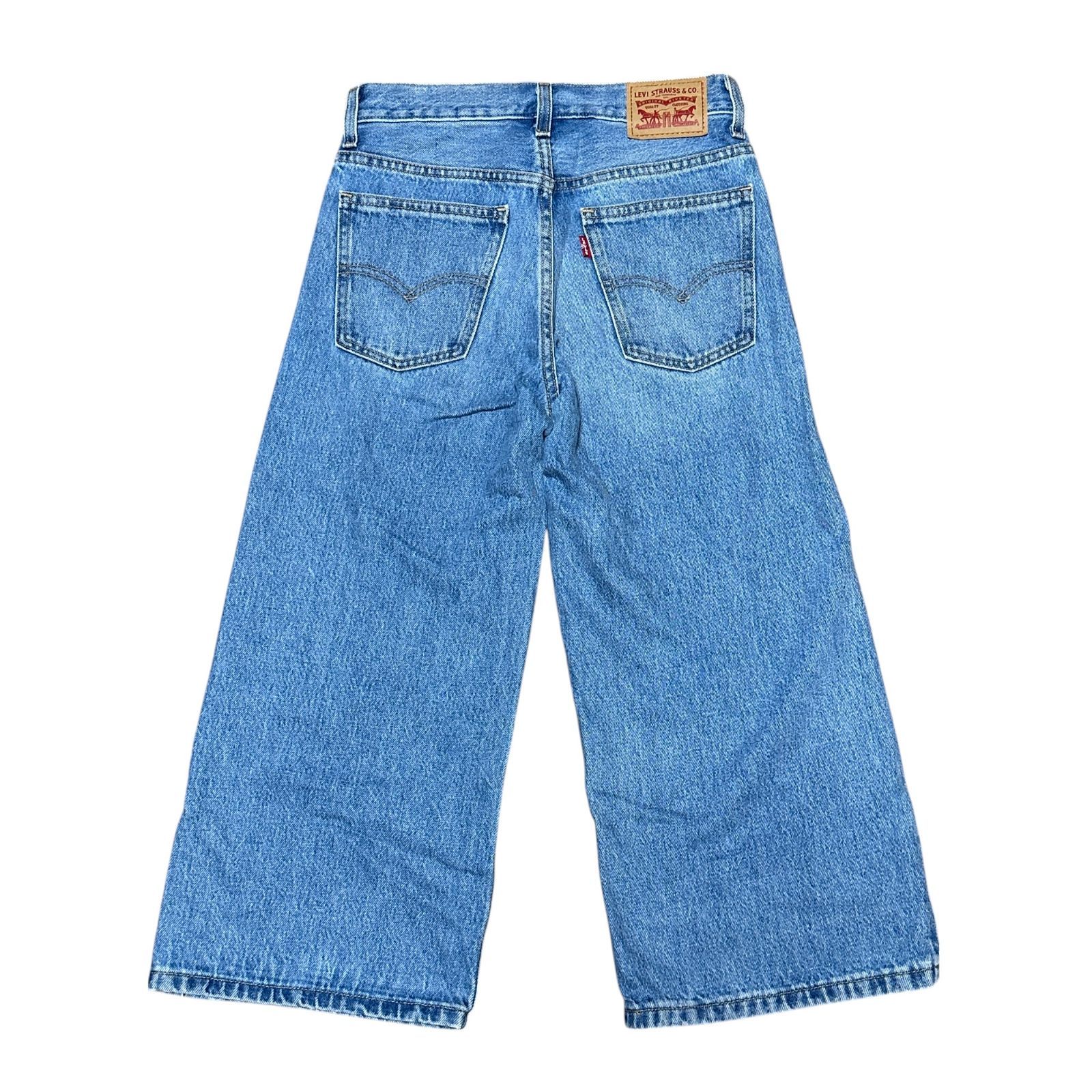 新品本物 LEVI'S ライトブルー ストレートデニム ワイド クロップド ジャケット・アウター