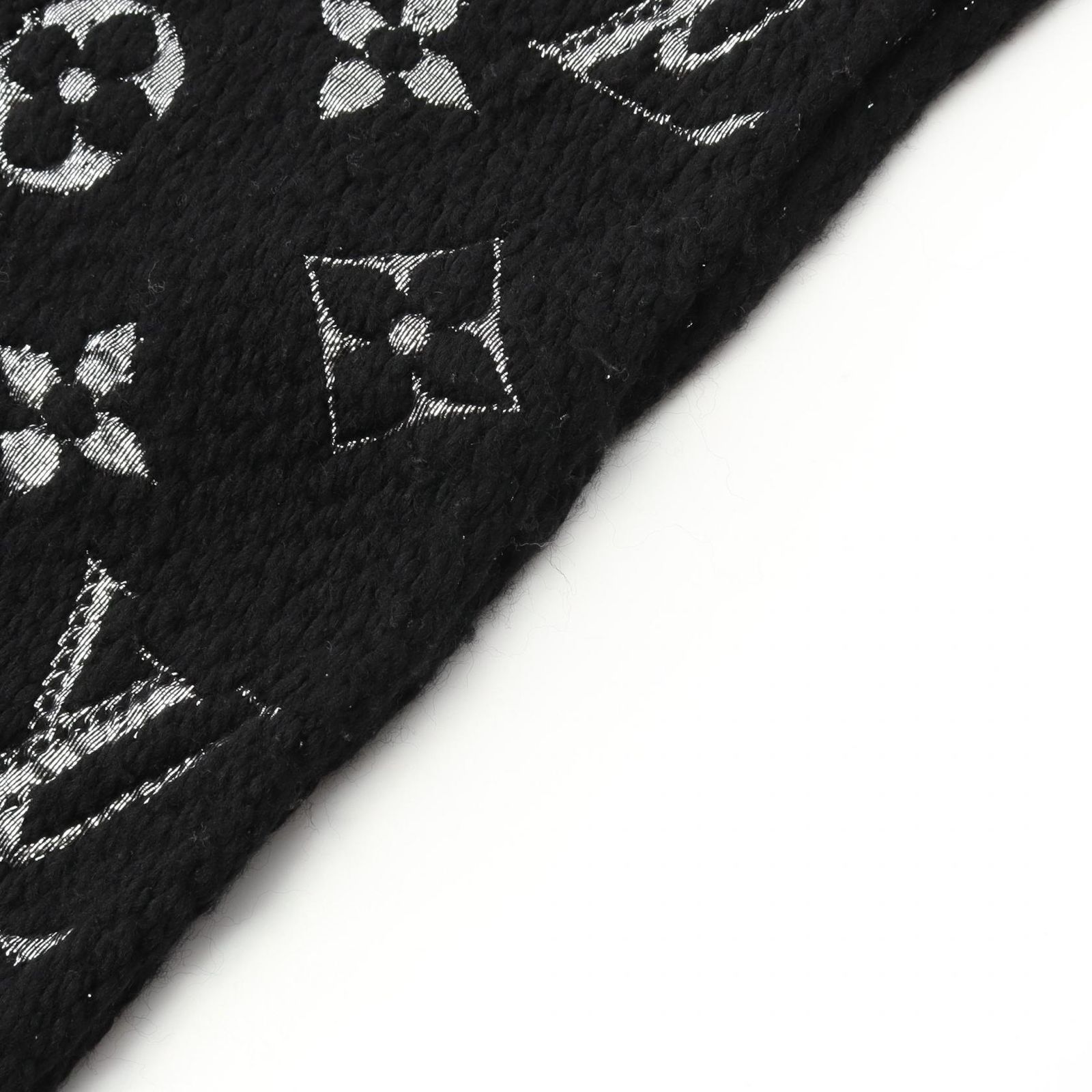 ルイヴィトン エシャルプ　ロゴマニア シャイン モノグラムブラック LOUIS VUITTON - ルイ・ヴィトン LOUIS VUITTON エシャルプ ロゴ