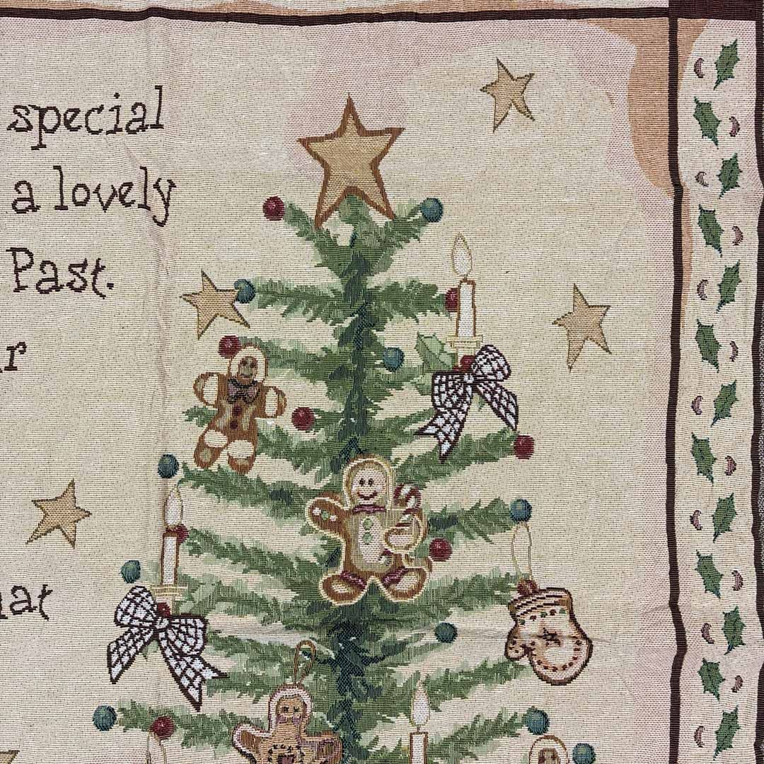 クリスマス テディベア ビンテージラグマット マルチカバー