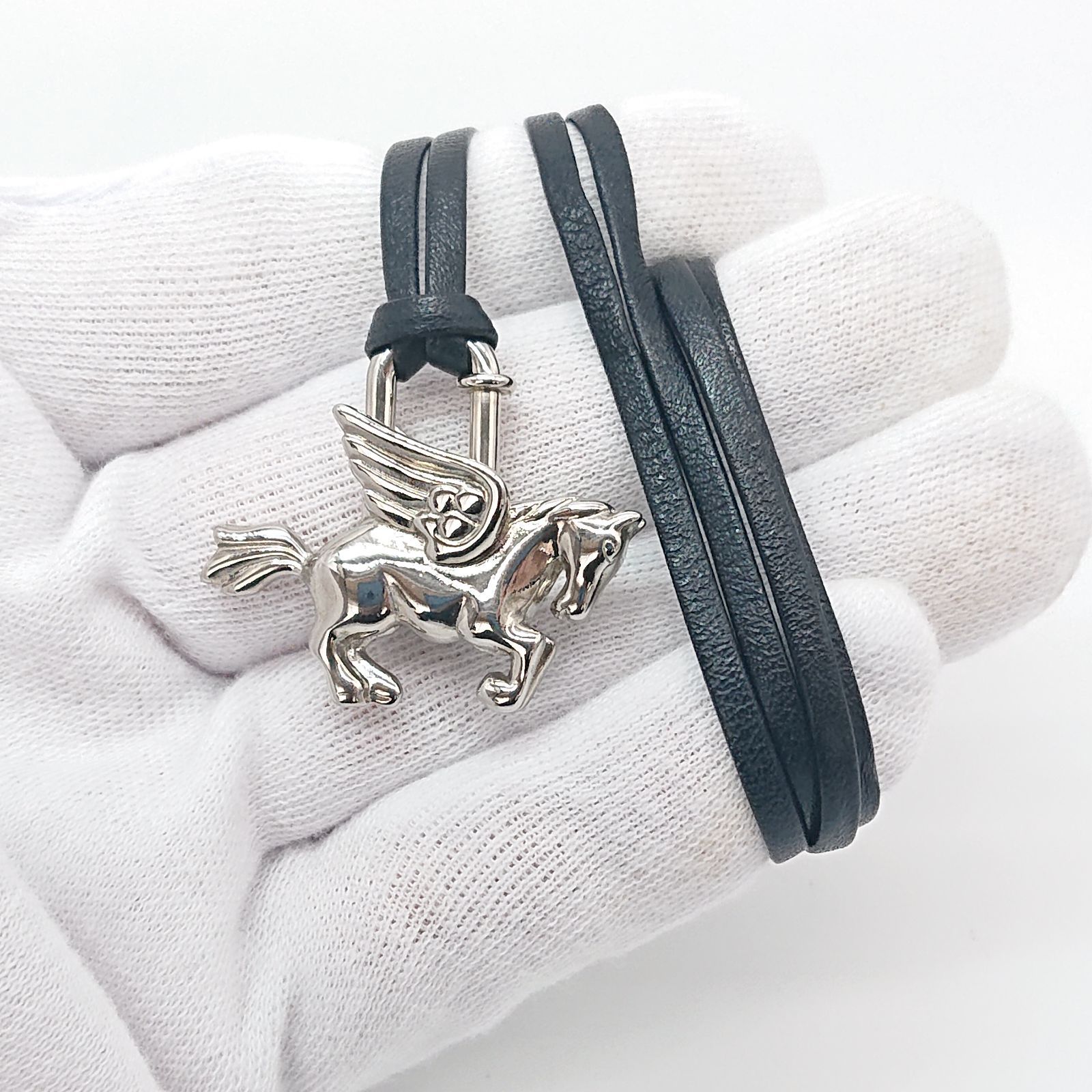 美品 HERMES ペガサス カデナ シルバー 馬 希少 1993年限定 美品⭐︎】HERMES(エルメス) カデナ ペガサス 1993年 シルバー