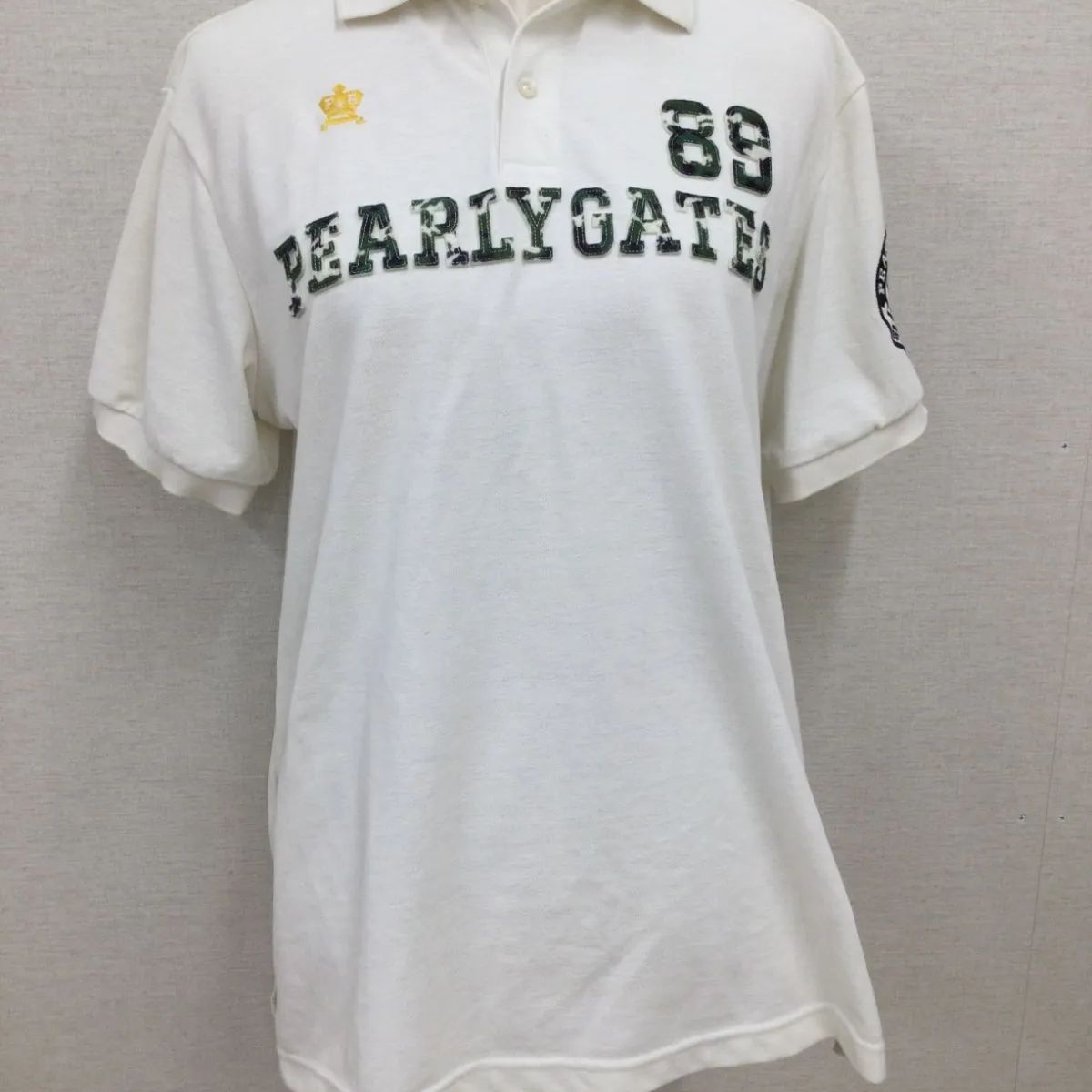 メンズ パーリーゲイツ 半袖ポロシャツ サイズ 4ホワイト PEARLY GATES 半袖ポロシャツ サイズ7 白 パーリーゲイツ - メルカリ