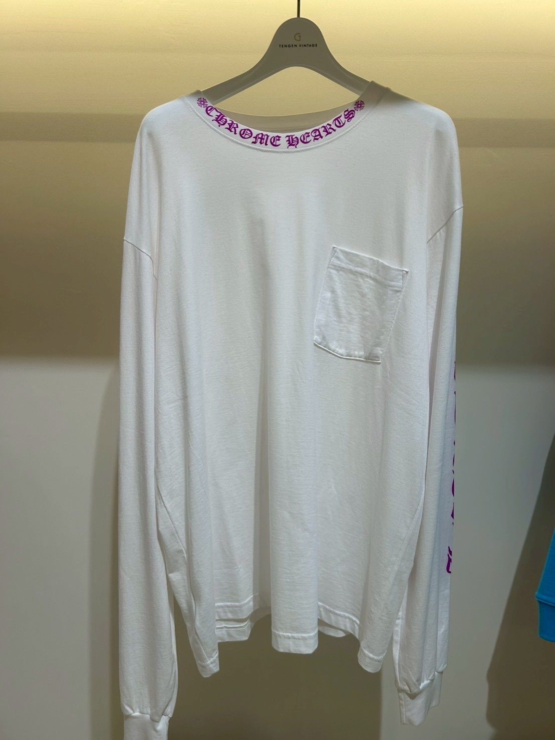 Chrome Hearts ネックロゴプリント ロングスリーブTシャツ クロム