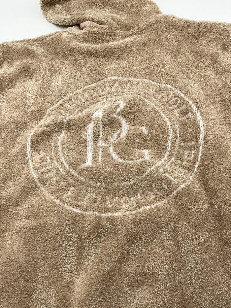 未使用 1PIU1UGUALE3 GOLF×戸賀敬城 3 ブラウン BC LOGO SHAGGY PARKA