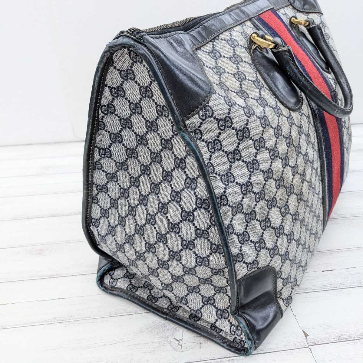 GUCCI グッチ OLD オールド モノグラム シェリーライン ボストン