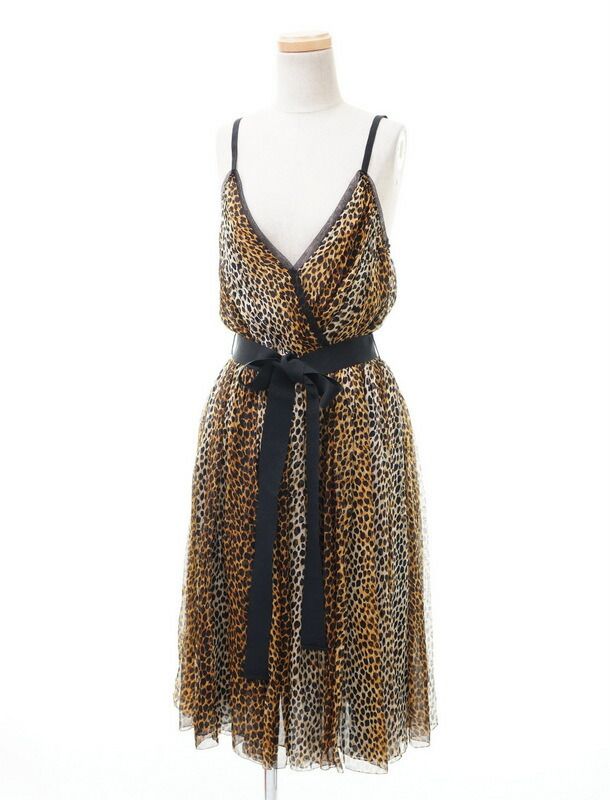 D＆G ドルチェアンドガッバーナ レオパード キャミ ドレス 40 