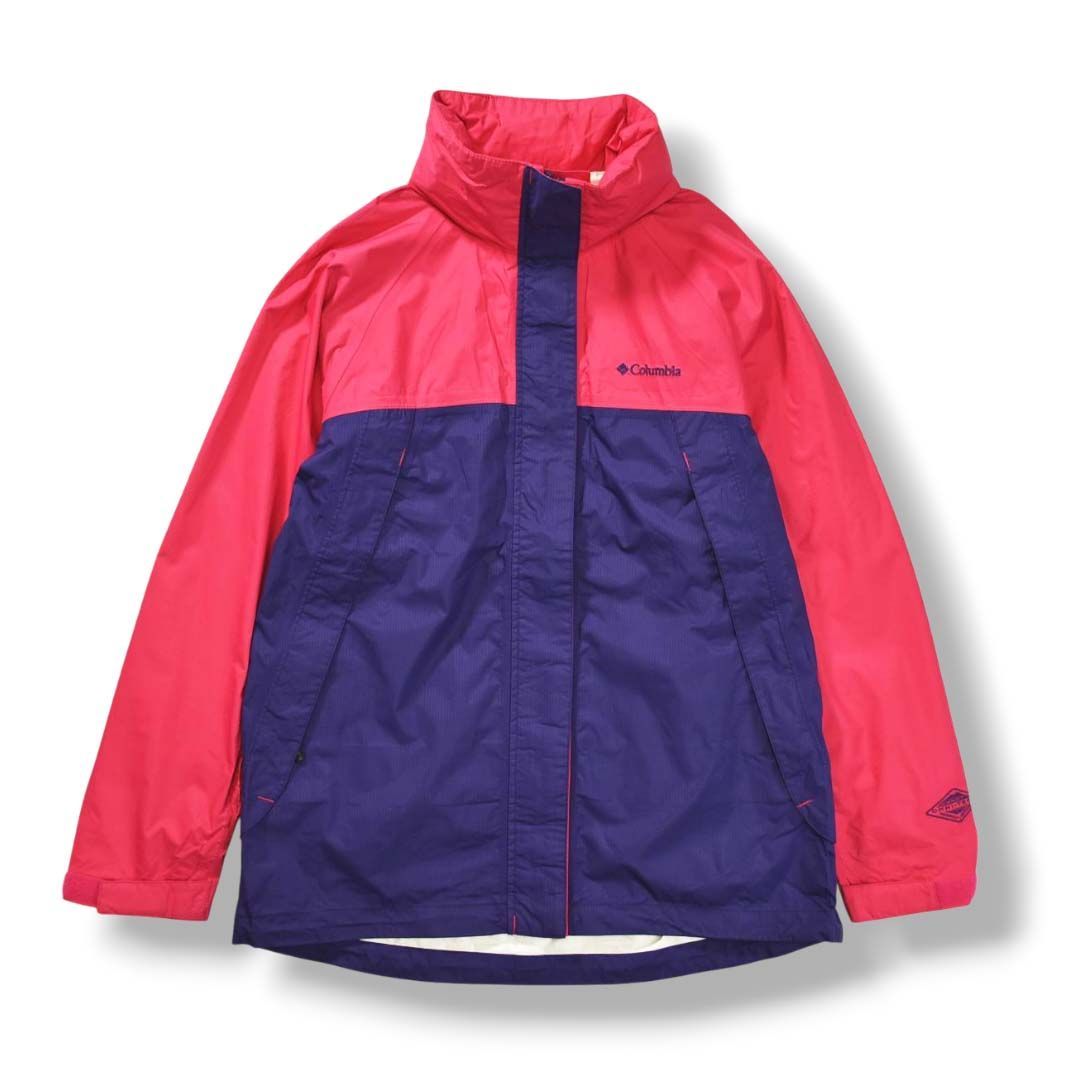 防水 コロンビア COLUMBIA グラスバレー ウィメンズ オムニテック レインジャケット マウンテンパーカー L パープル x ピンク レディース ♪