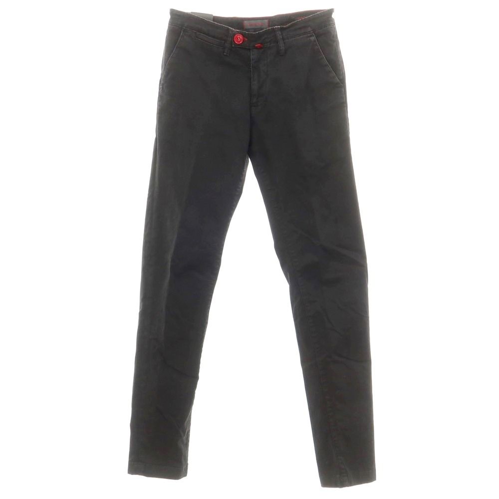 【中古】バロニオ BARONIO ストレッチ コットン カジュアルスラックスパンツ ブラック【サイズ30】【メンズ】