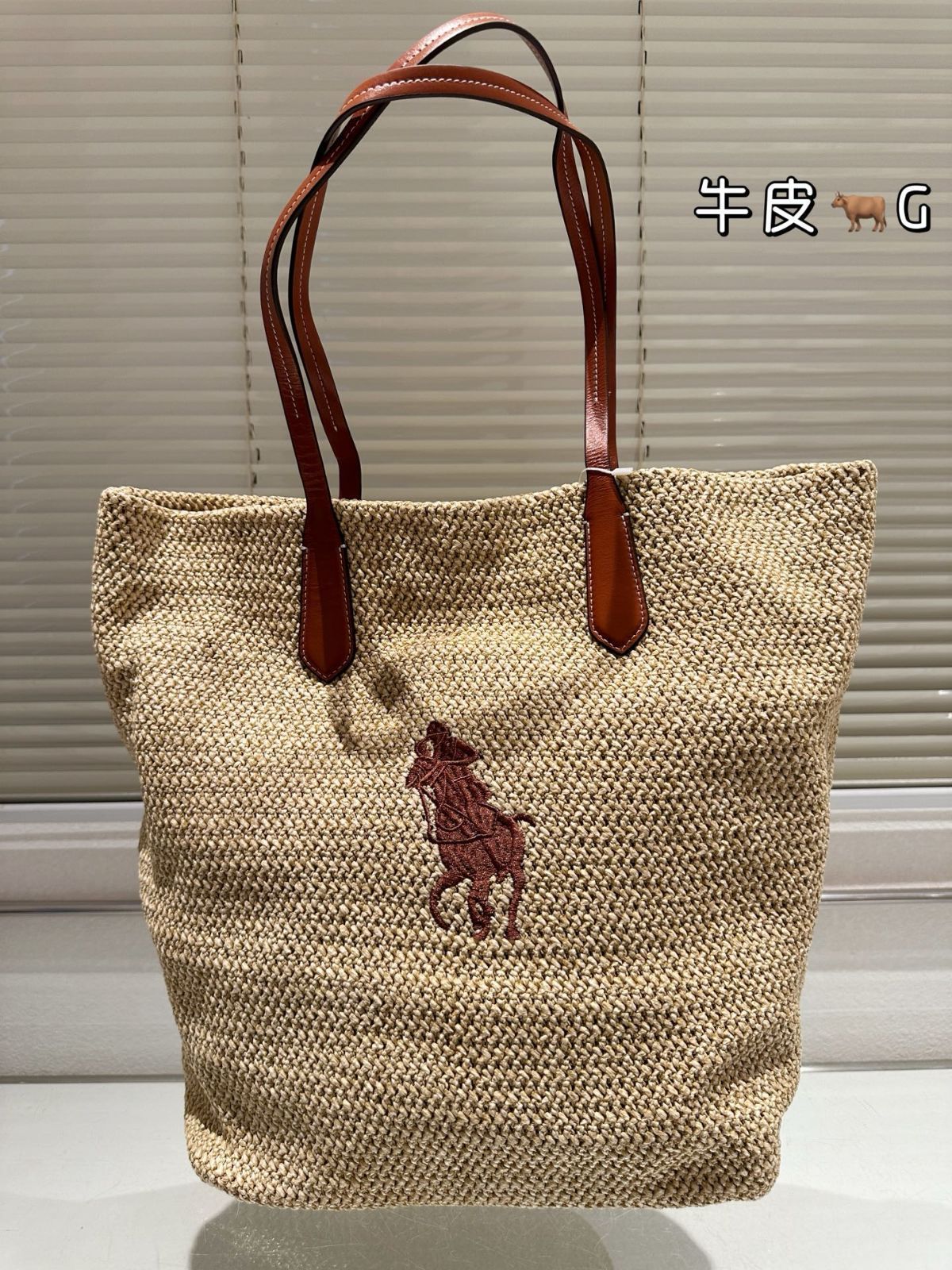 今日特価】Polo Ralph Lauren African Raffia Tote Bag ポロ
