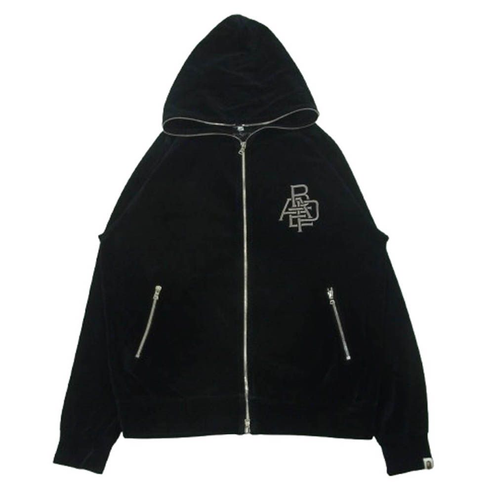 A BATHING APE ベロア ジップアップ パーカー レア 日本製A BATHING