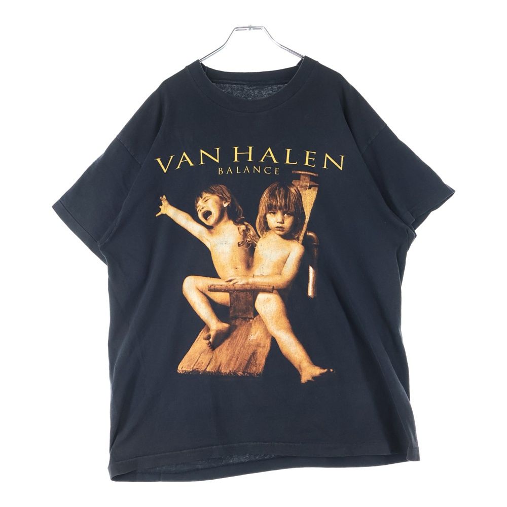 VINTAGE ヴィンテージ 90s VAN HALEN BALANCE TEE バランス ヴァン ヘイレン 両面プリント半袖Tシャツ カットソーブラック