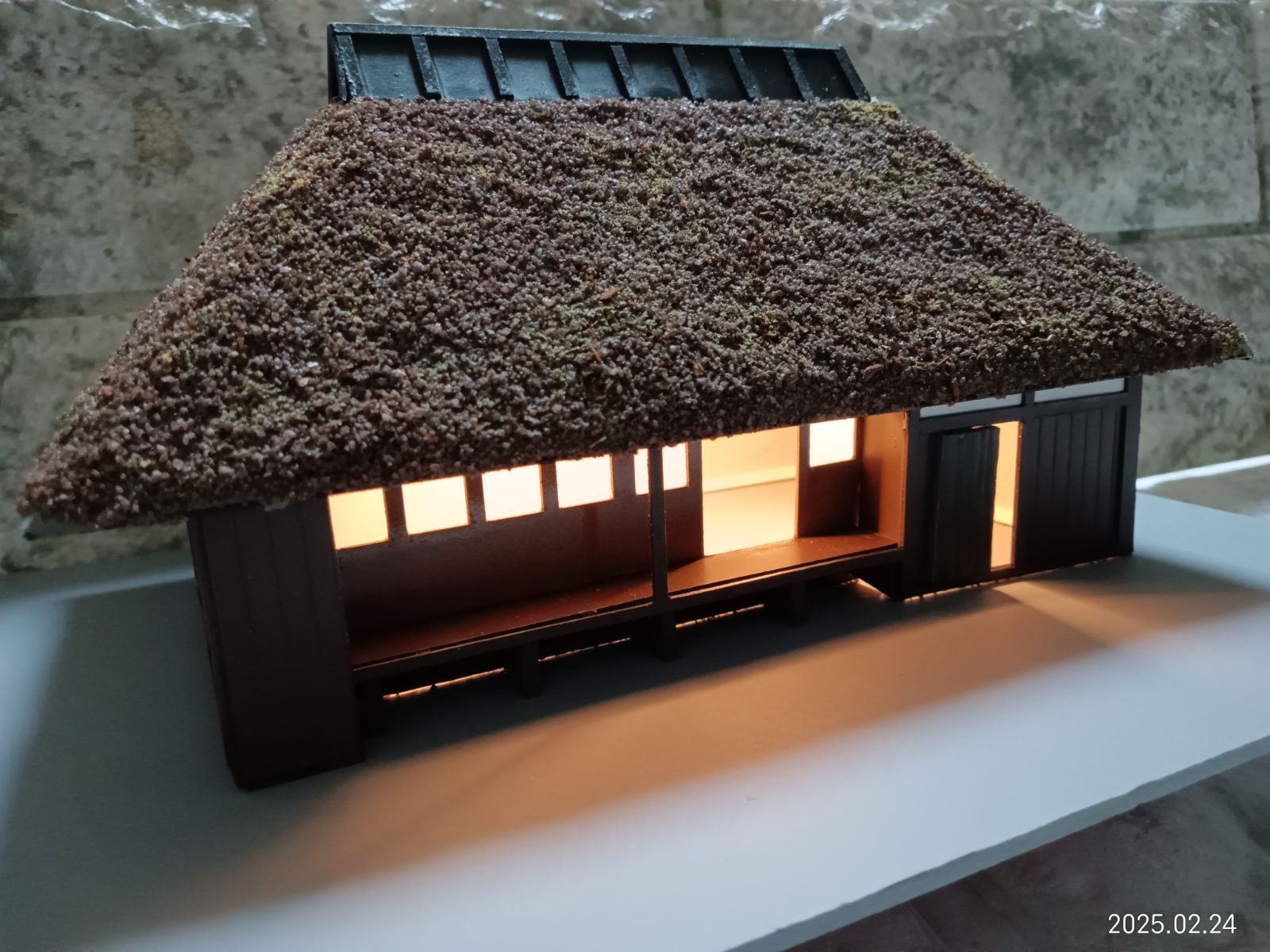 HOゲージ】茅葺き屋根（大型）の古民家ストラクチャー（☆建屋