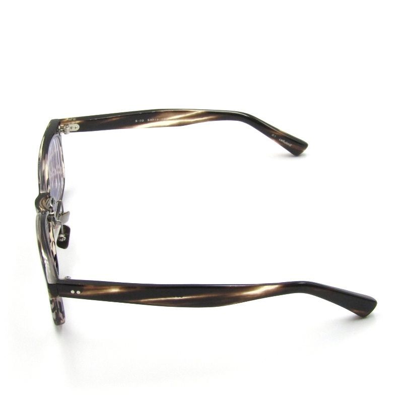 美品 DJUAL デュアル メガネフレーム S-03 度入り 日本製 ウェリントン  